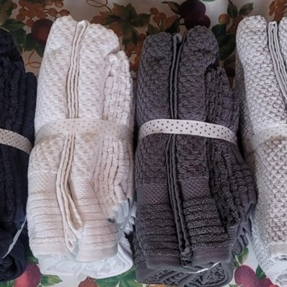 Towels 6 piece set Cotton white color - Picture 3 of 3